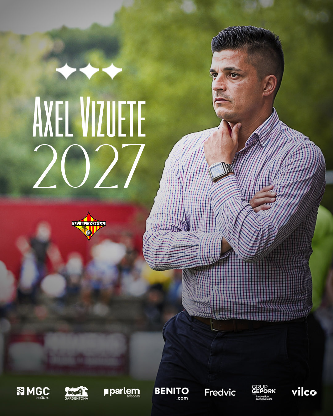 Axel Vizuete agafa el relleu a la banqueta del Tona